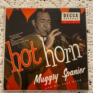 Muggsy Spanier Hot Horn vinyl record 45 LP Decca records ED697 jazz retr…